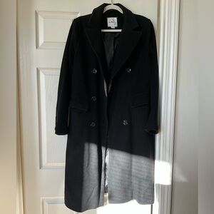 Women’s Sam Edelman Black Double Breasted wool blend overcoat